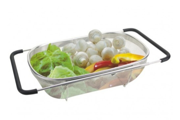 Colatutto estensibile rettangolare in metallo, eva 040518