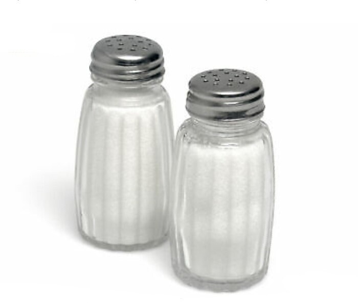 Spargi sale in vetro rigato e tappo inox Caper-1