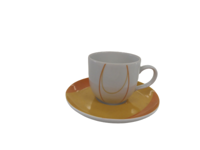 Tazze caffè Geolo arancio Weissestal con piatto -Set 6 pezzi