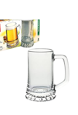 Bicchiere birra Stern con manico in vetro Bormioli