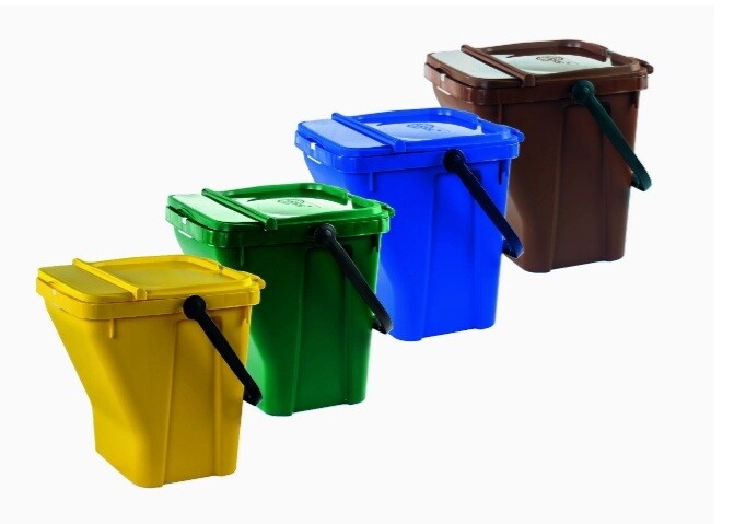 Pattumiera / porta rifiuti ecotop per raccolta differenziata SSS lt.35