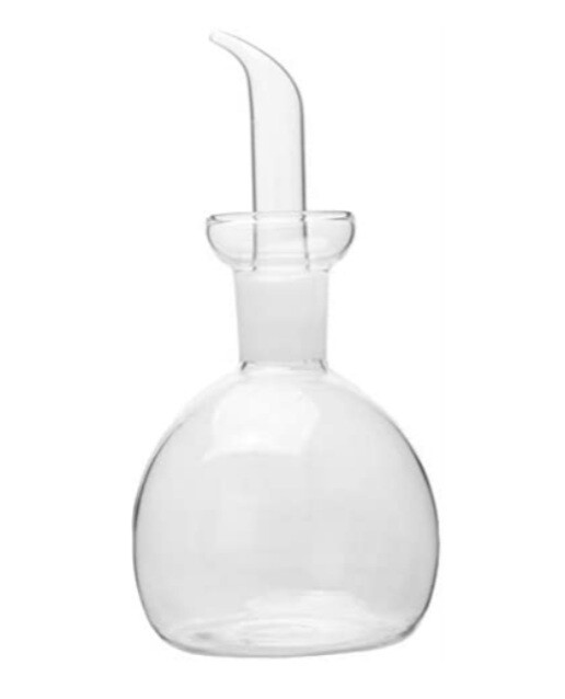 Oliera / ampolla in vetro borosilicato, rotonda, bombata, Eva