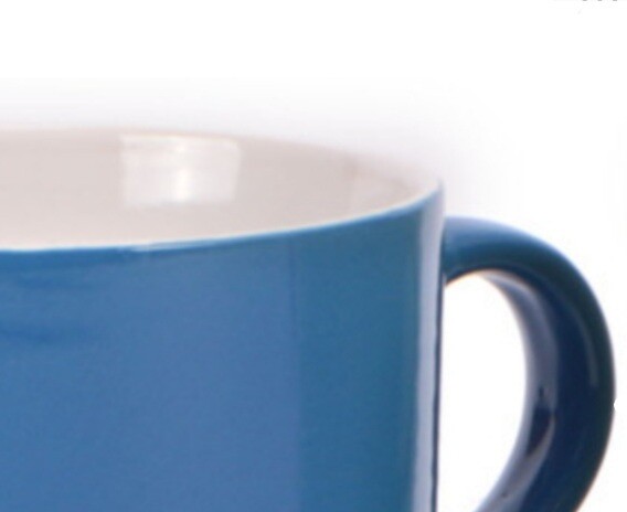 Tazza latte / colazione Marchio senza piatto, Colore: blu