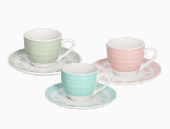 Tazza caffè Gipsy soft Tognana con piatto - Set 6 pezzi