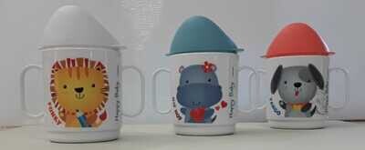 Bicchiere bimbi con beccuccio e 2 manici Cosmoplast 262