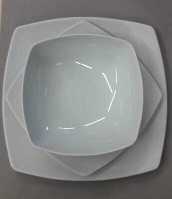 PIATTO DA TAVOLA bianco in vetro opale Arcopal serie Luminarc quadro  quadrato EUR 5,50 - PicClick IT
