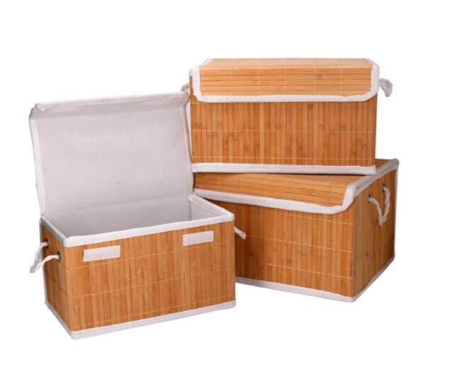 Scatola rettangolare bambu' rossiccio