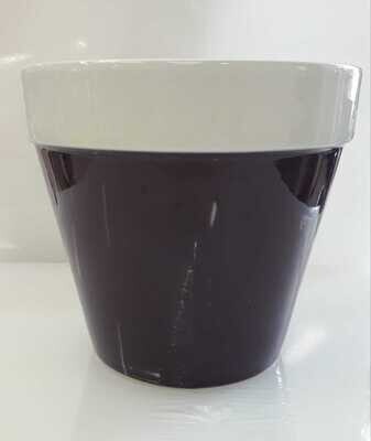 Portavaso ceramica Etruria svasato cm.15 colore viola