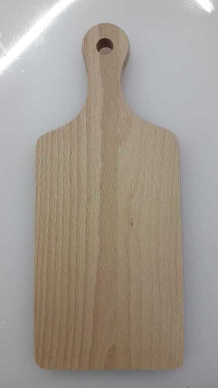 Tagliere in legno faggio unipezzo con manico