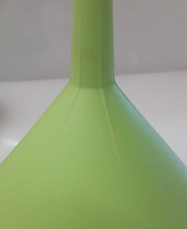 Imbuto plastica colorato, grande cm.16, Colore: verde