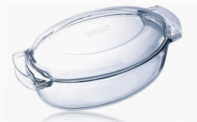 Pirex - Casseruola ovale con coperchio