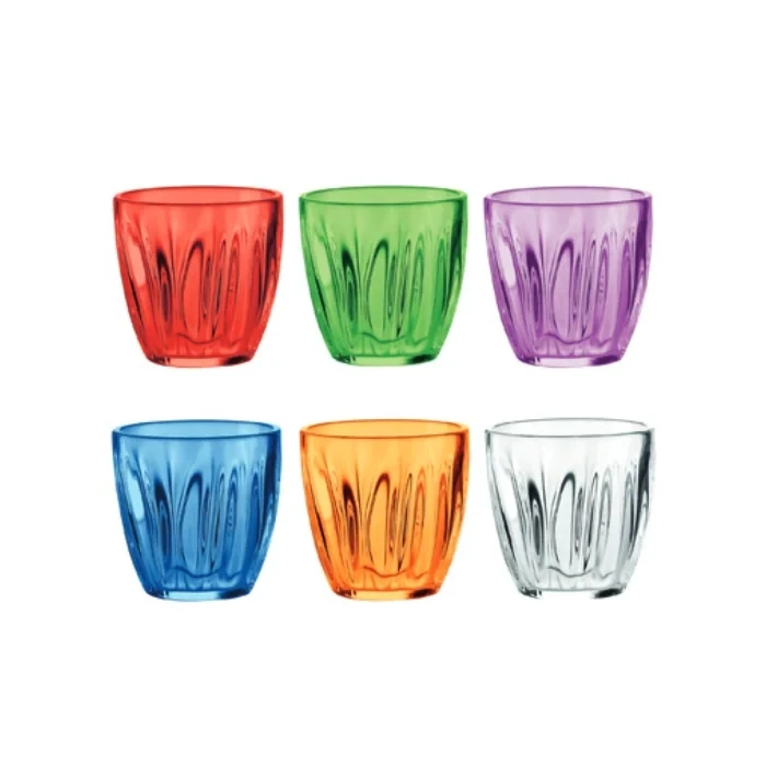 Bicchieri Guzzini da acqua e vino in plastica colorata