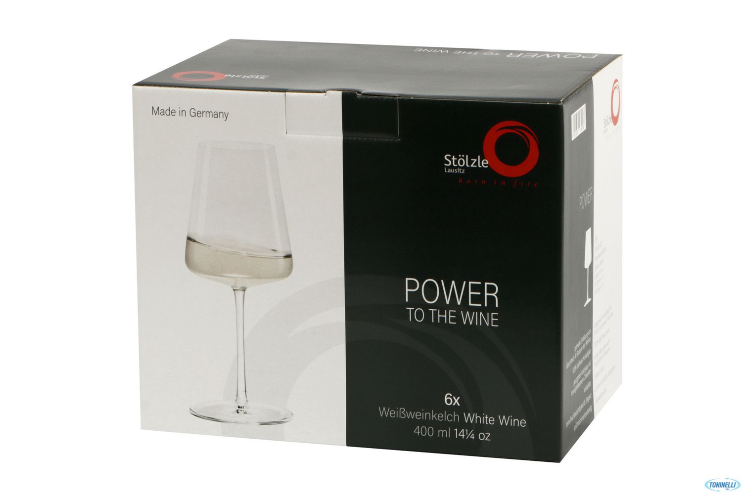 Set 6 bicchieri / calici Power Stolzle, Tipo: Vino Bianco, cl.40, diam.8,5 alt.21
