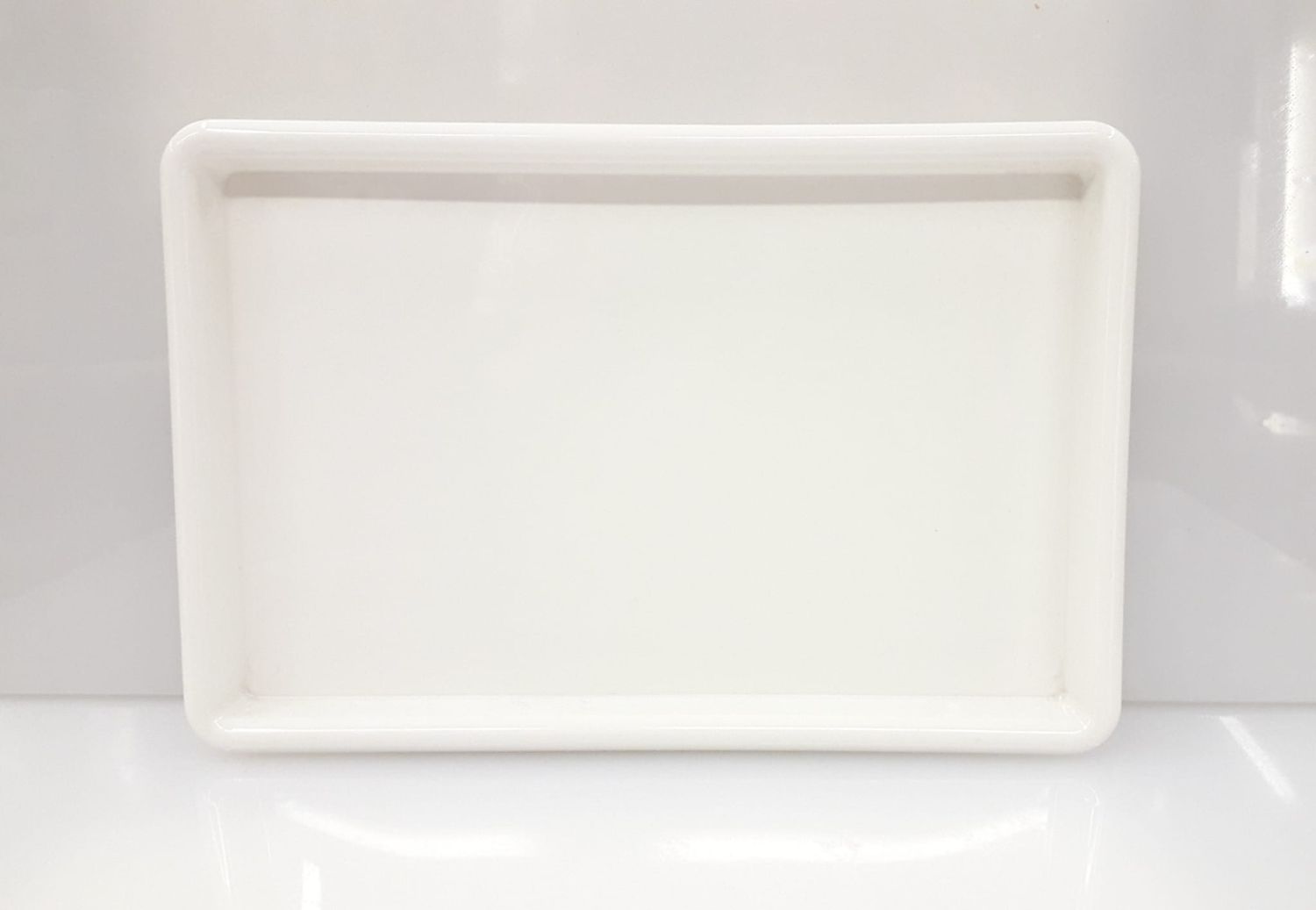 Vassoio rettangolare plastica Cosmoplast piccolo, Colore: BIANCO