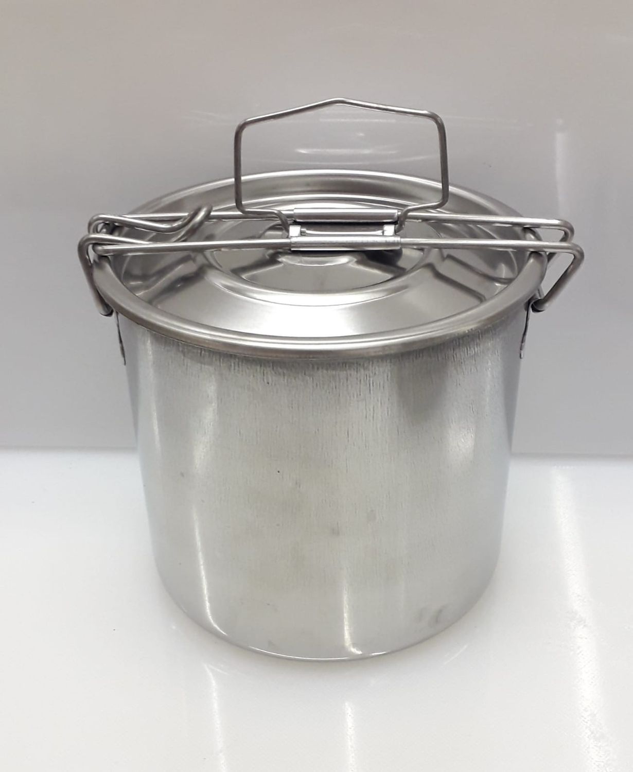 Porta vivande / pietanziera inox tonda alta 2 scomparti