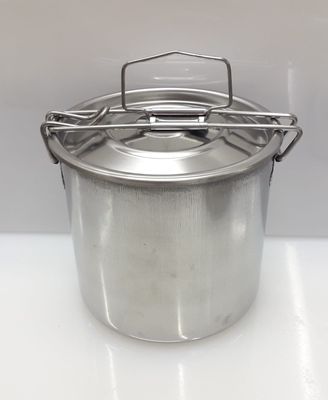 Porta vivande / pietanziera inox tonda alta 2 scomparti