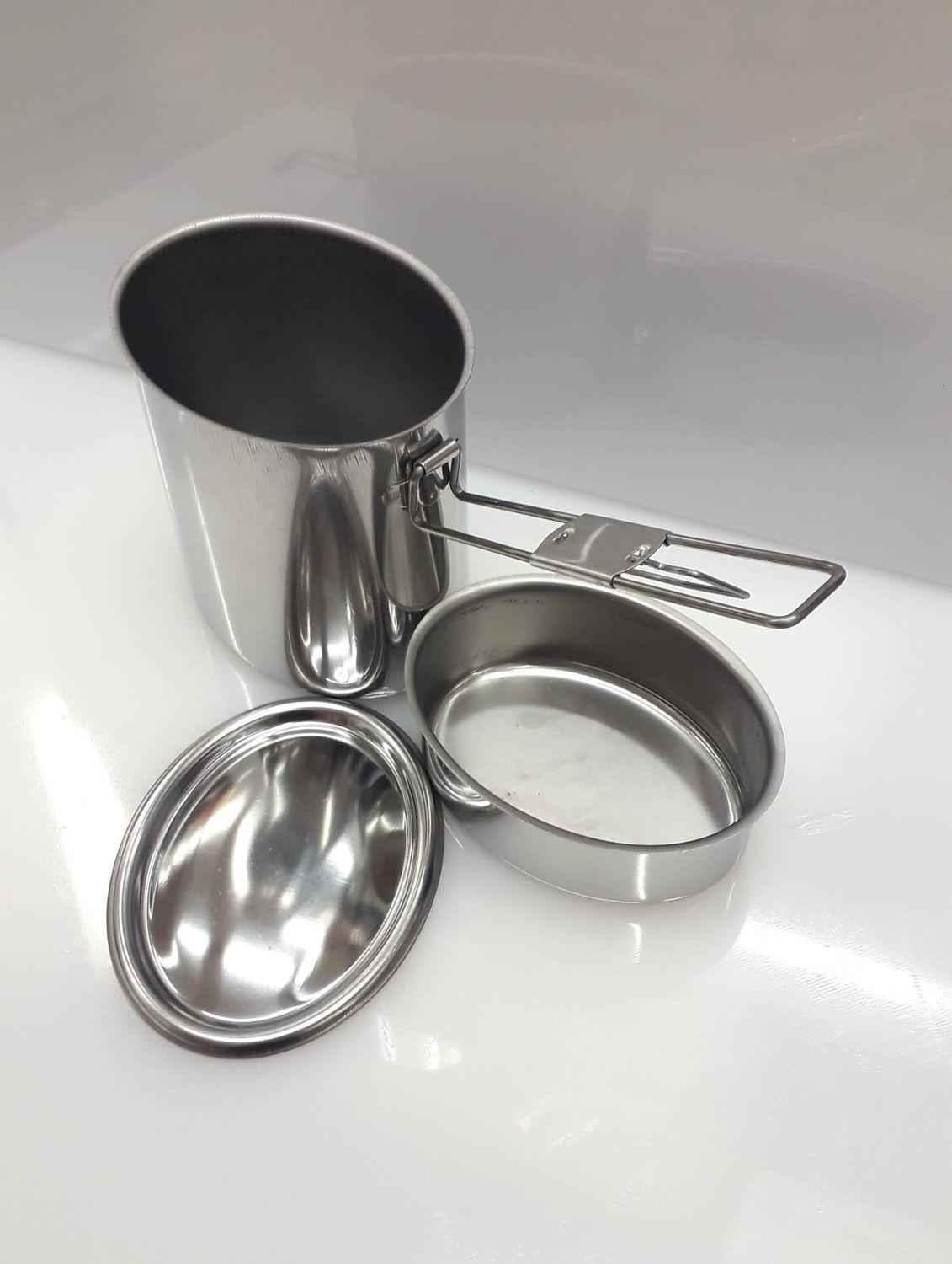 Porta vivande / pietanziera inox ovale 2 scomparti