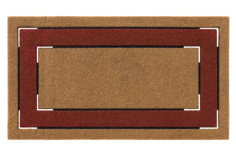 Zerbino asciugapasso Side agugliato  cm.75, misura / colore: marrone/riga rossa