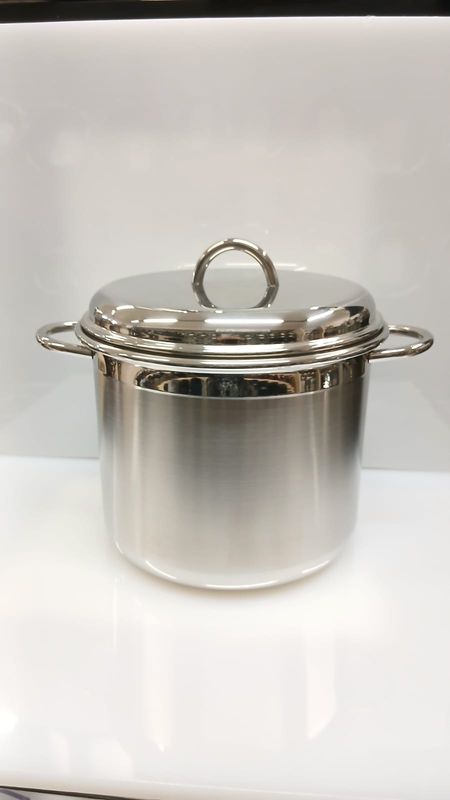 Pentola ICM "Le pentole" acciaio inox 18/10 induzione con coperchio cm.24