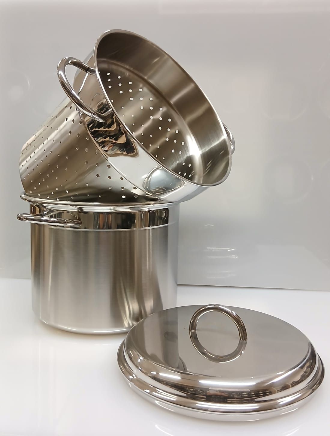 Pastaiola ICM "Le pentole" 3 pezzi acciaio inox 18/10