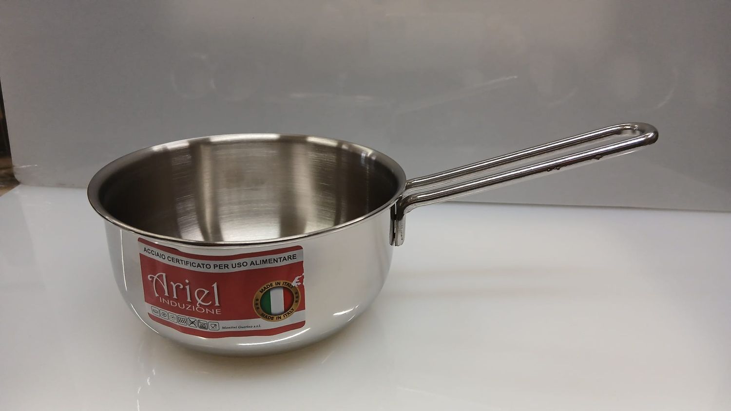 Casseruola 1 manico acciaio inox 18/10 Ariel Montini