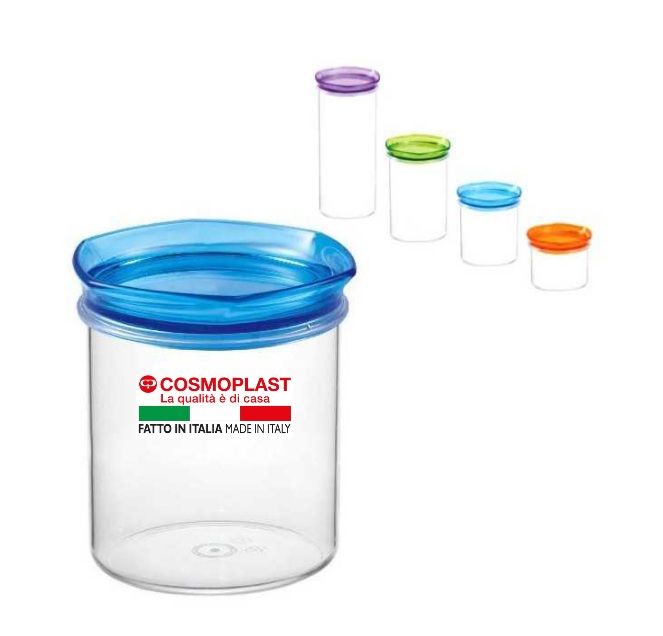 Barattolo tondo impilabile plastica Cosmoplast lt.0,65
