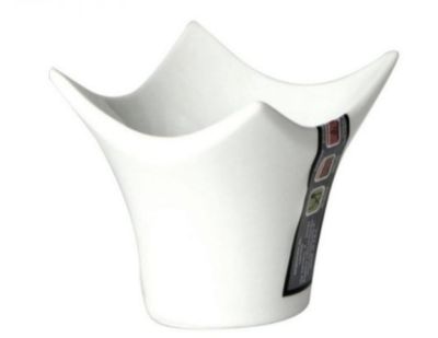 Set 6 coppette / ciotole quadrate con punte, colore bianco,  Justwhite