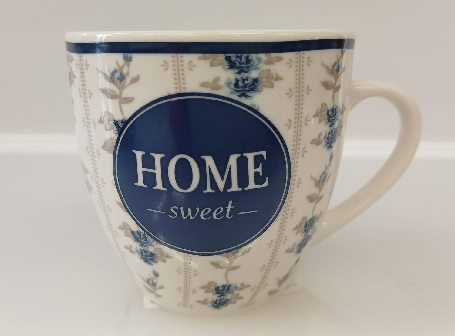 Tazza caffè British sweet home senza piatto, Modello: rose blu