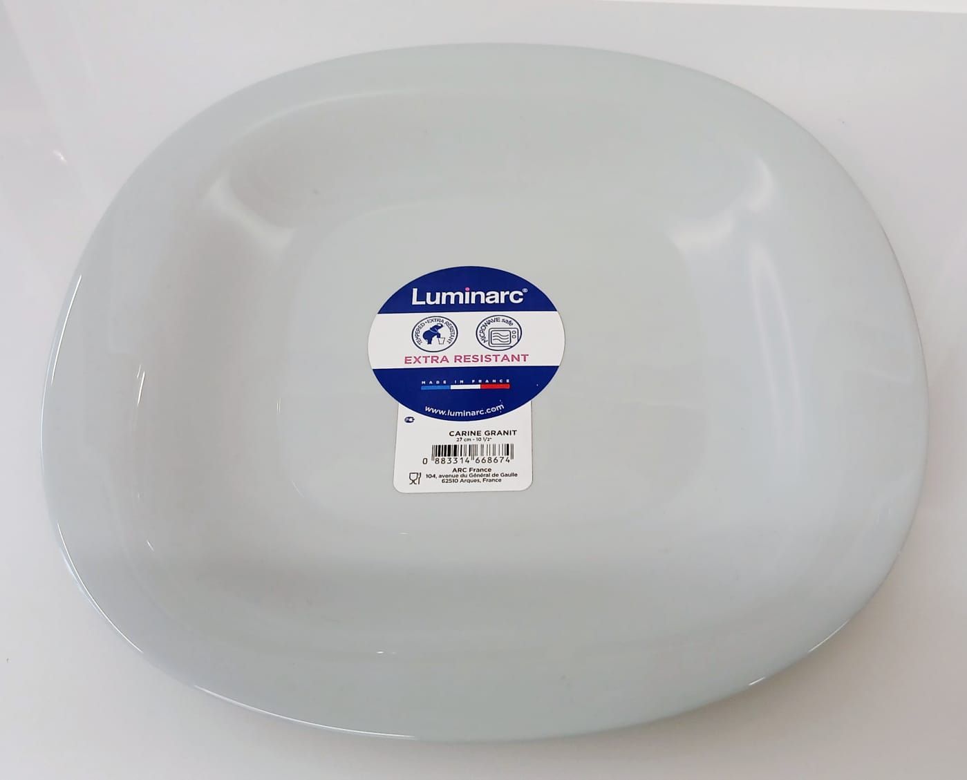 Piatto Carine Luminarc Arcopal grigio, Modello: piano - 26x26 h.2