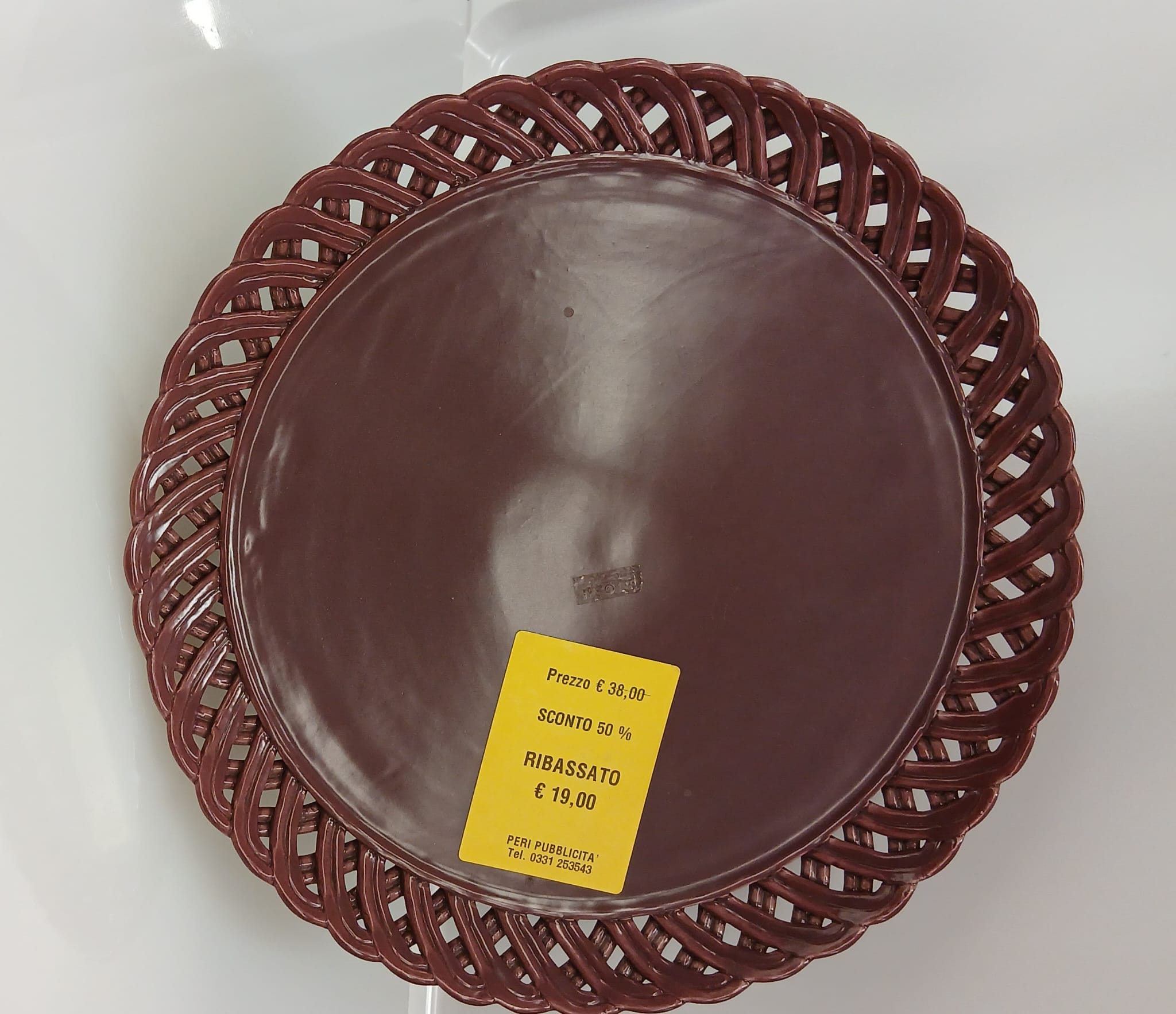 Alzata dolci ceramica viola cm.26 Bitossi