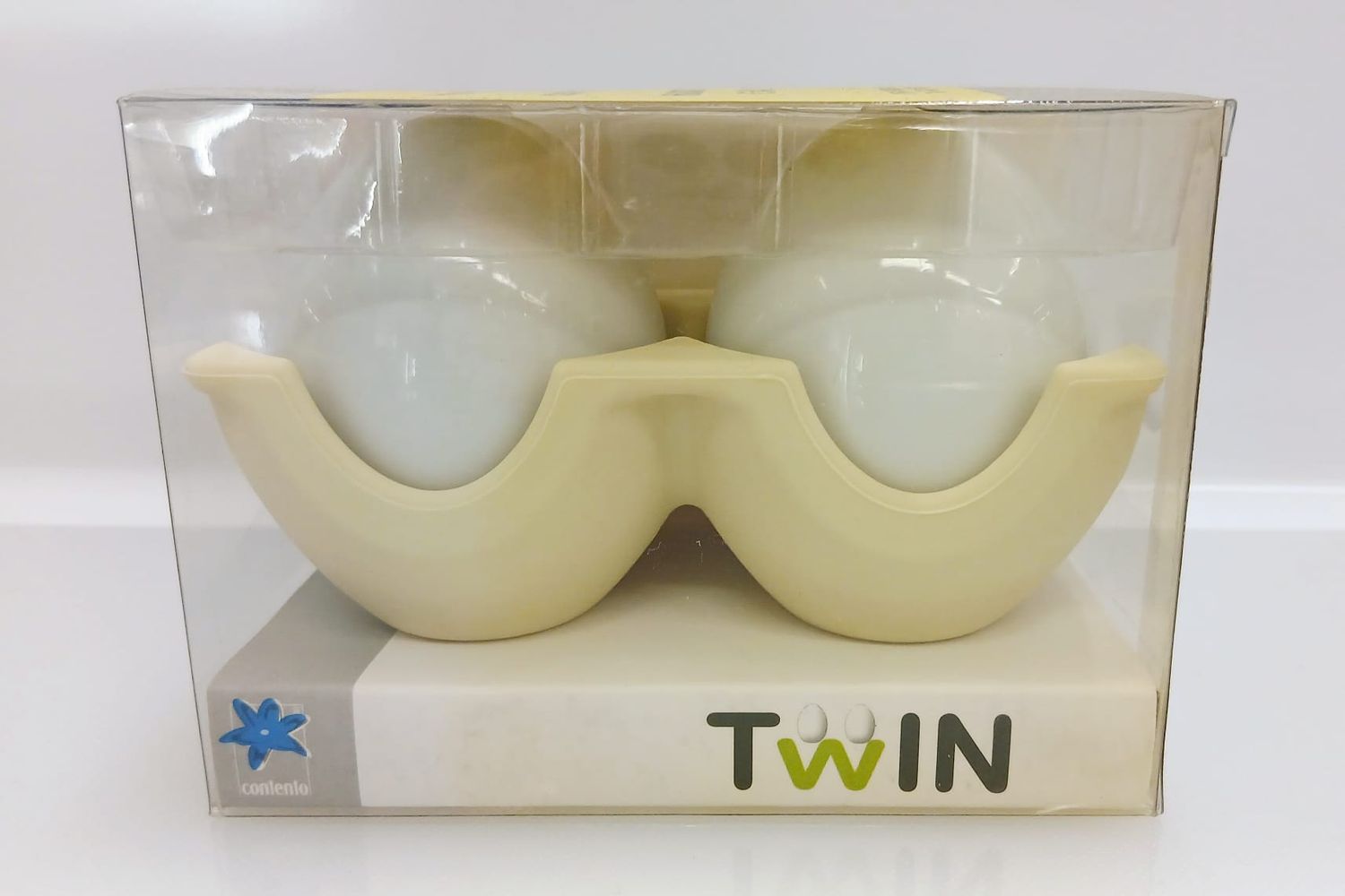 Spargi sale / pepe con supporto in silicone Twin, Colore: AVORIO