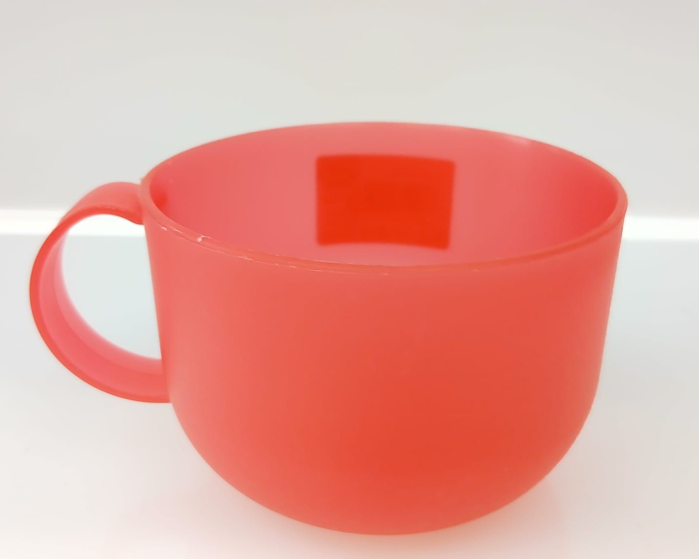 Tazza latte Frosty Dem jumbo plastica senza piatto, Colore: ROSSO/FRAGOLA
