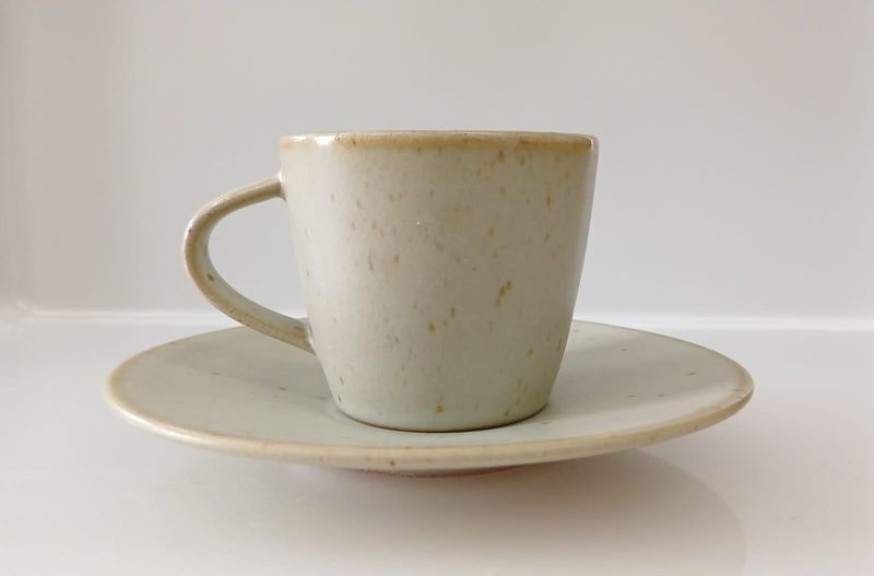 Tazza thè Trilla verde con piattino Tazza thè Trilla verde con piattino