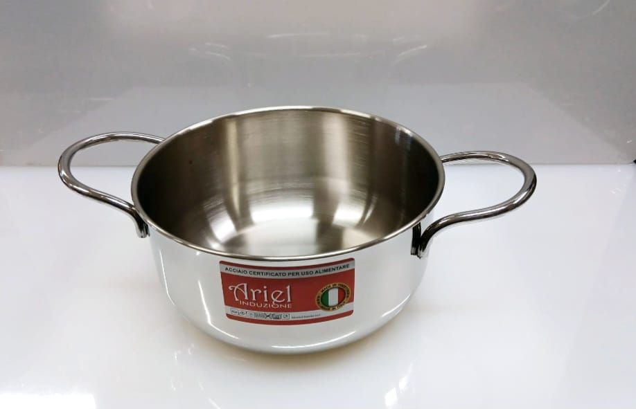 Casseruola 2 manici acciaio inox 18/10 Ariel Montini