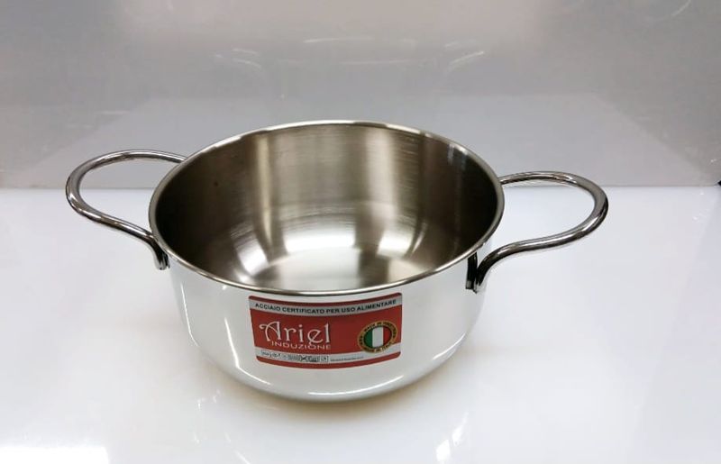 Casseruola 2 manici acciaio inox 18/10 Ariel Montini