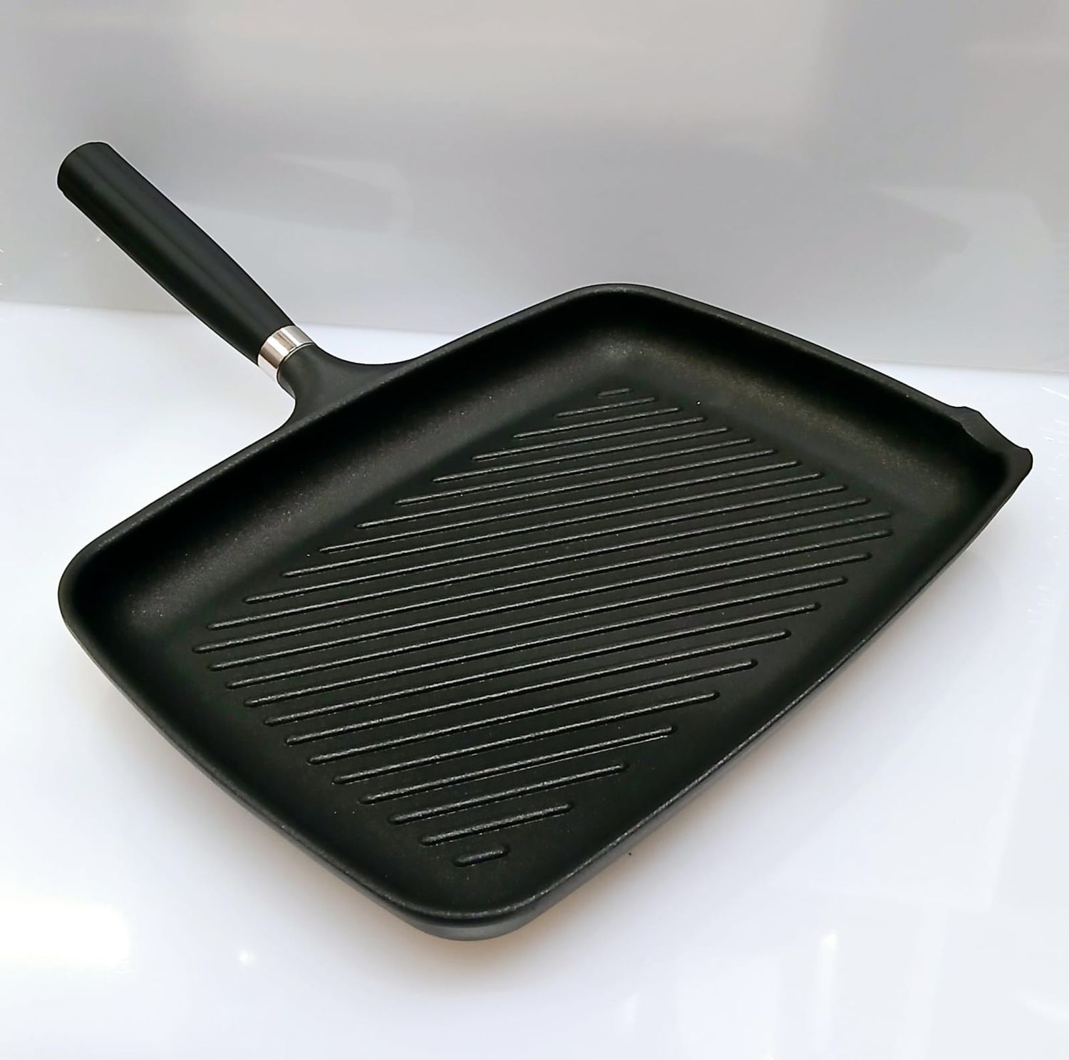 ScanPan Bistecchiera Professional 60062700: 27x27 Cm, Alluminio Pressofuso Con Rivestimento Antiaderente Ceramico Titanio - 6