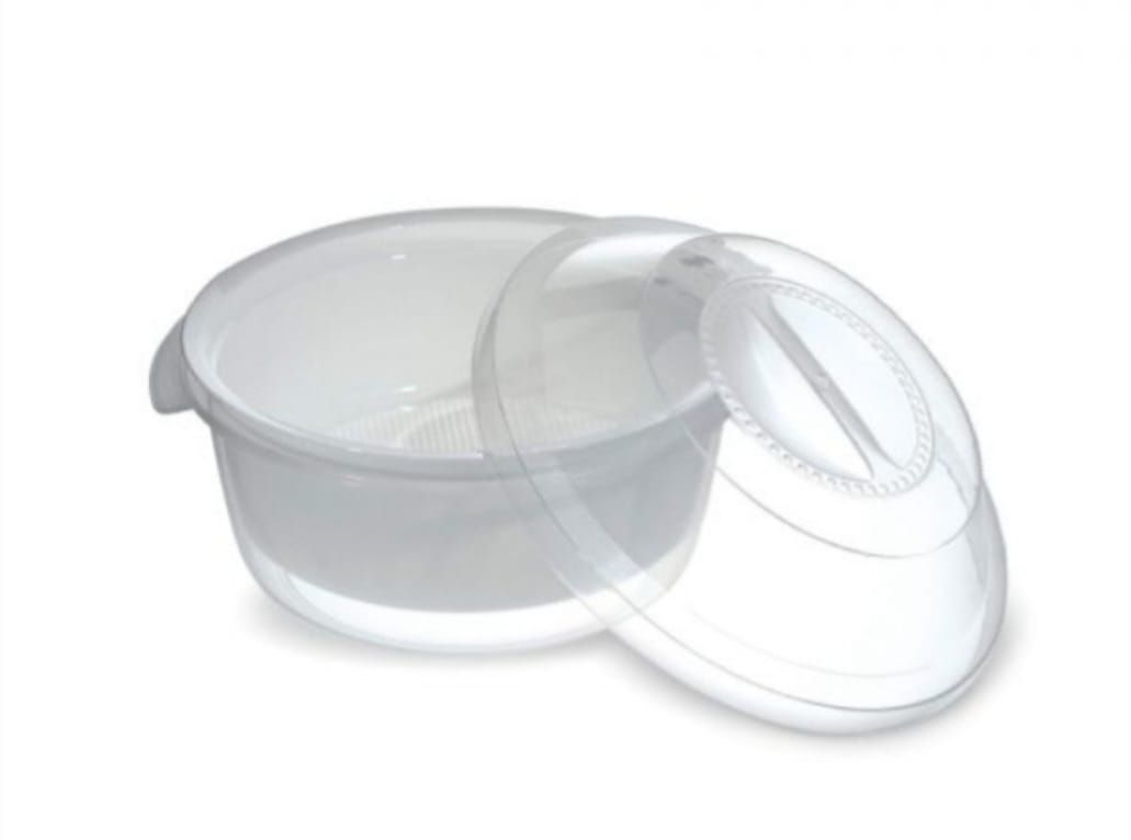 Vaporiera per microonde 3 pezzi Cosmoplast, colore: bianco