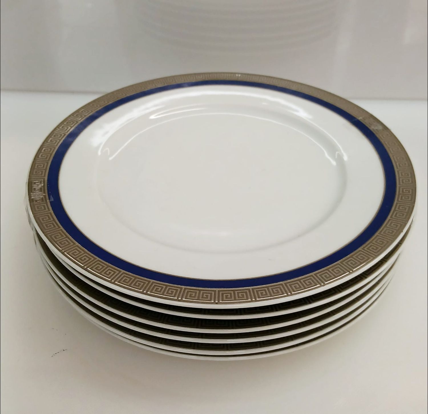 Piatti torta Roma platino - Set 6 pezzi