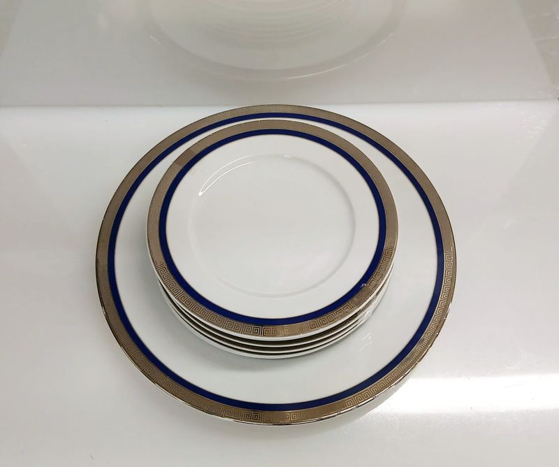 Piatti torta Roma platino - Set 7 pezzi Piatti torta Roma platino - Set 7 pezzi