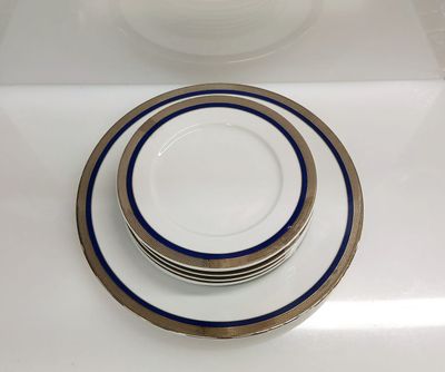 Piatti torta Roma platino - Set 7 pezzi Piatti torta Roma platino - Set 7 pezzi