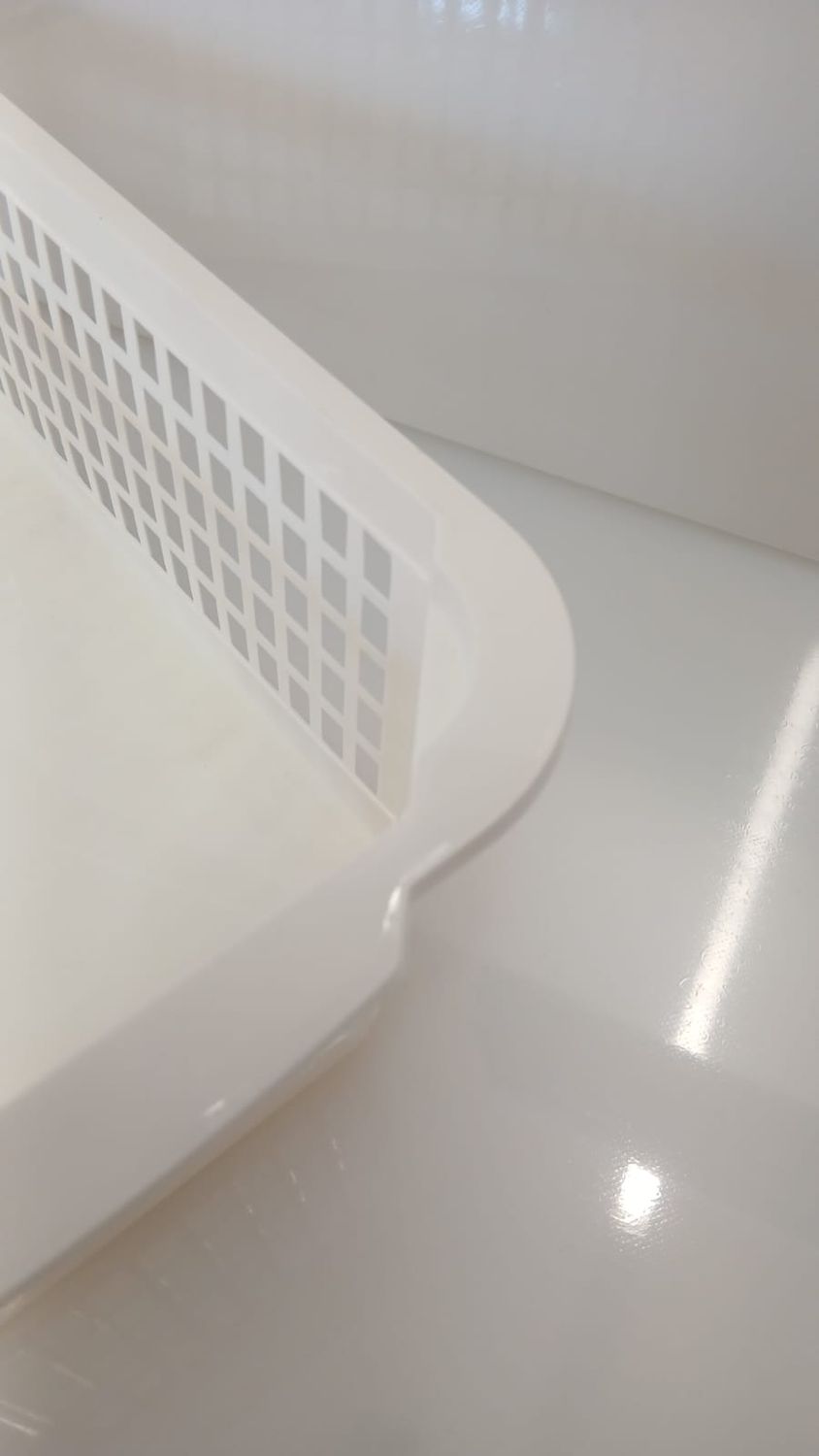 Cesta / cesto Rio impilabile plastica forata Cosmoplast 50x32 h.15,5, Colore: BIANCO