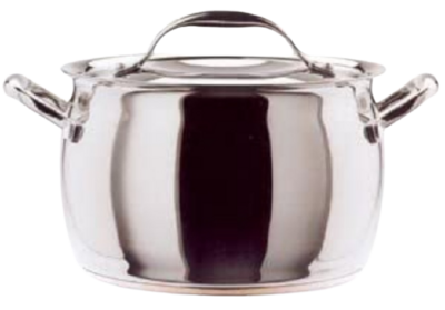 Pentola inox Bond Giannini con coperchio cm.24