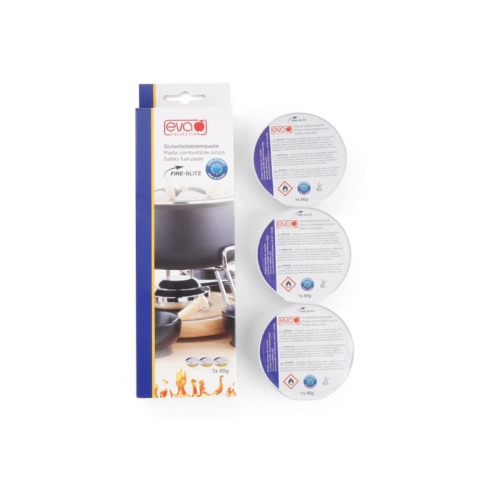 Pasta combustibile per fornetti fonduta / bourguignonne Eva - Set 3 pezzi