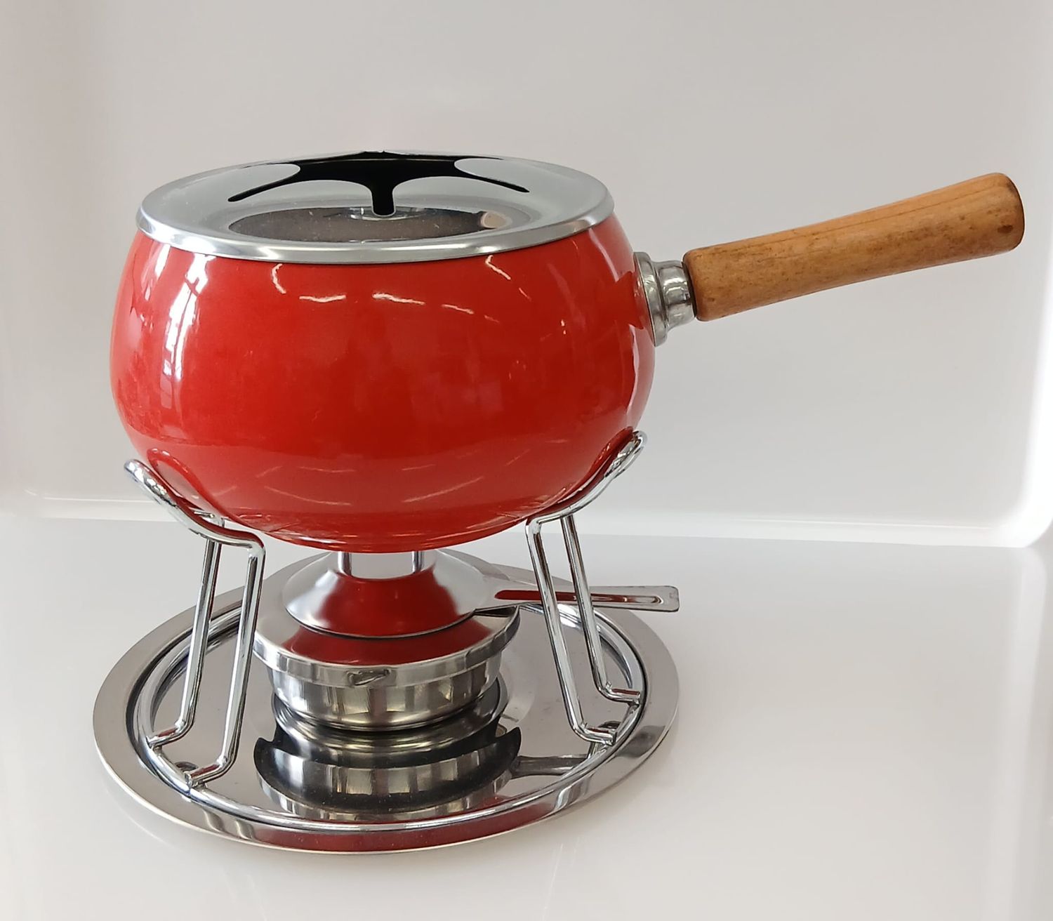 Fornetto fonduta / bourguignonne rosso - Servizio 12 pezzi Fornetto fonduta / bourguignonne rosso - Servizio 12 pezzi