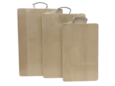 Tagliere in legno faggio con maniglia inox Caper Tagliere in legno faggio con maniglia inox Caper