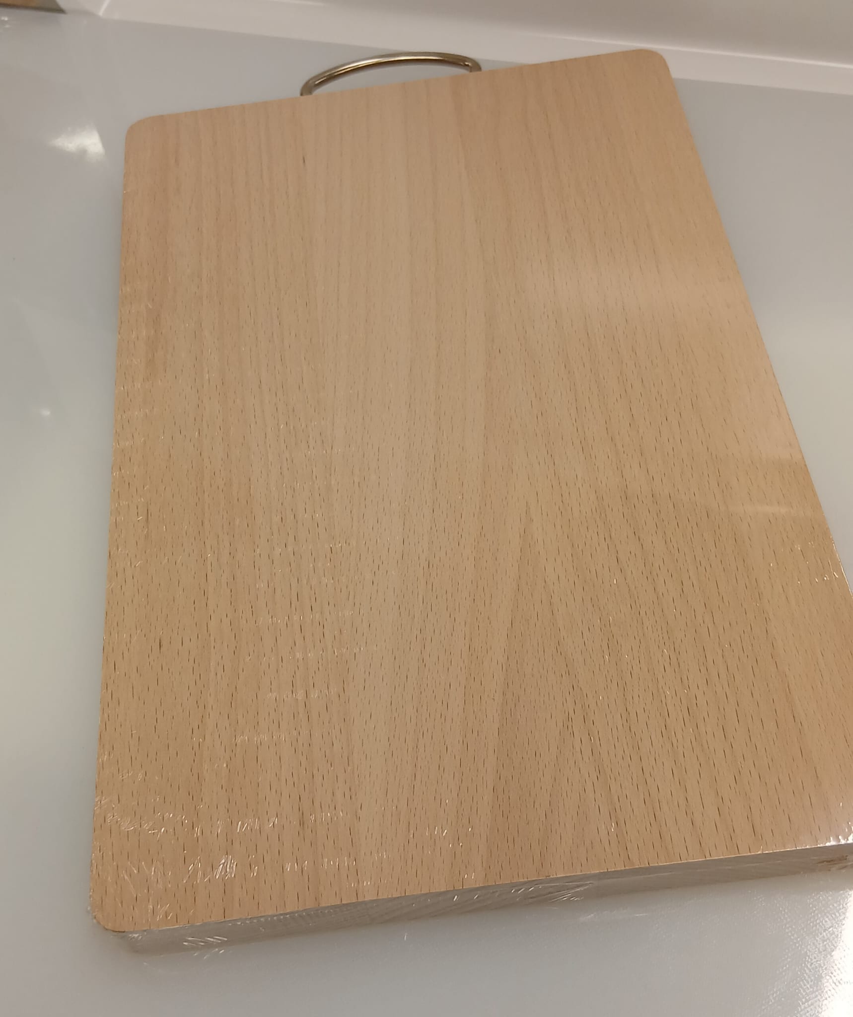 Tagliere in legno faggio con maniglia inox Caper