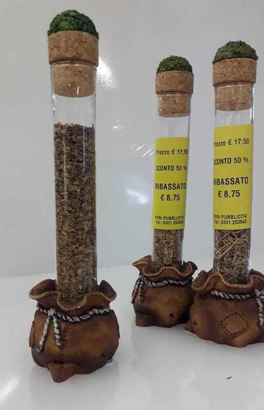 Barattolo spezie, base sacco, tubo vetro, La Griffe Barattolo spezie, base sacco, tubo vetro, La Griffe