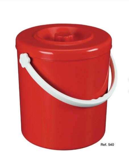 Pattumiera / porta rifiuti lt.15 a secchio tondo, con coperchio agganciabile