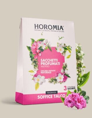 Sacchetti profumati multiuso Horomia - Soffice talco Sacchetti profumati multiuso Horomia - Soffice talco