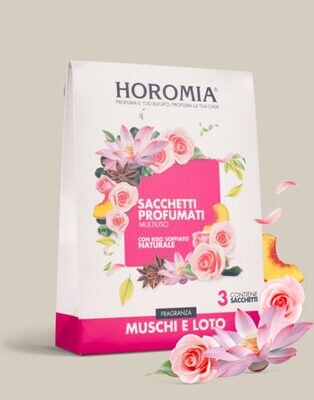 Sacchetti profumati multiuso Horomia - Muschi e loto Sacchetti profumati multiuso Horomia - Muschi e loto